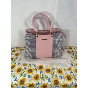 Kurgool Women's Purse Top Handle Shoulder Satchel Light Pink with Detachable Str